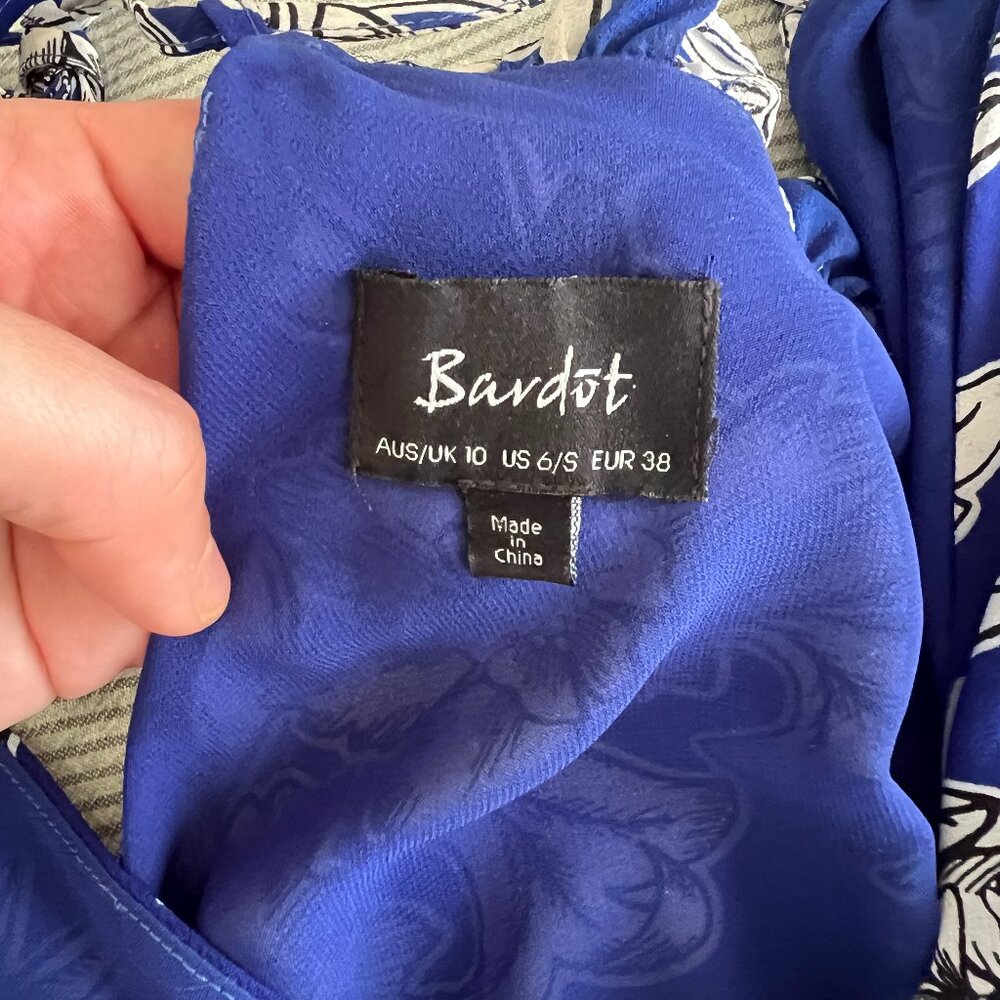 Bardot Ruffled Cold-Shoulder Romper - Picture 4 of 7